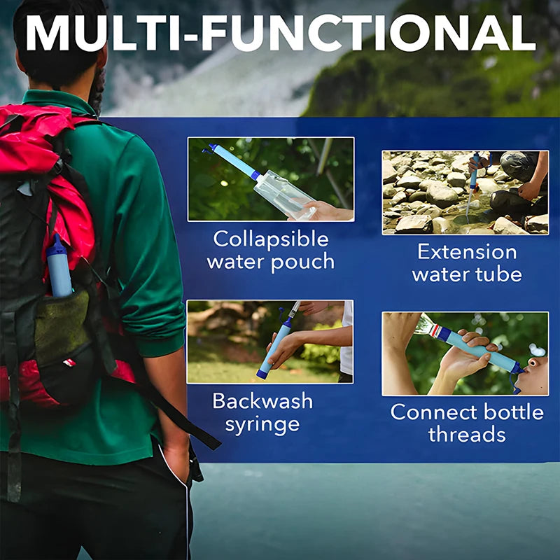 Filtre à Eau Personnel Portable pour Camping et Survie - EZYSHOPZ
